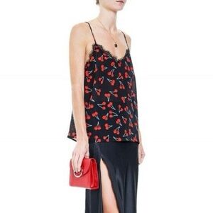 Chosen by Tuchuzy cherry lace silk cami